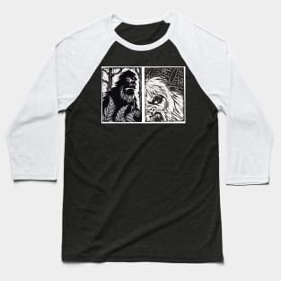Sasquatch and Yeti in Balance Baseball T-Shirt